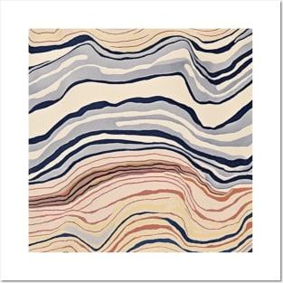 Earthy Abstract Swirl Pattern Posters and Art